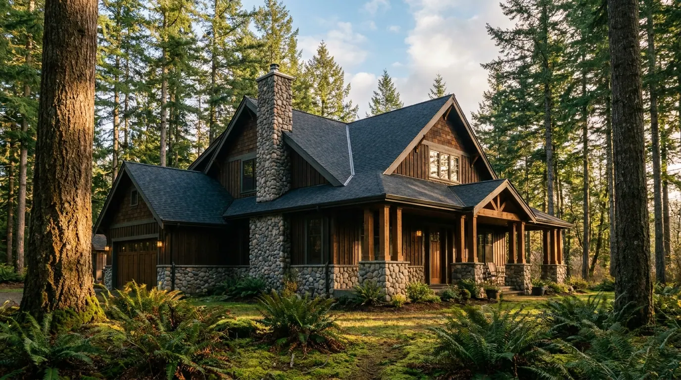 New architectural shingle roof on a Kitsap County home